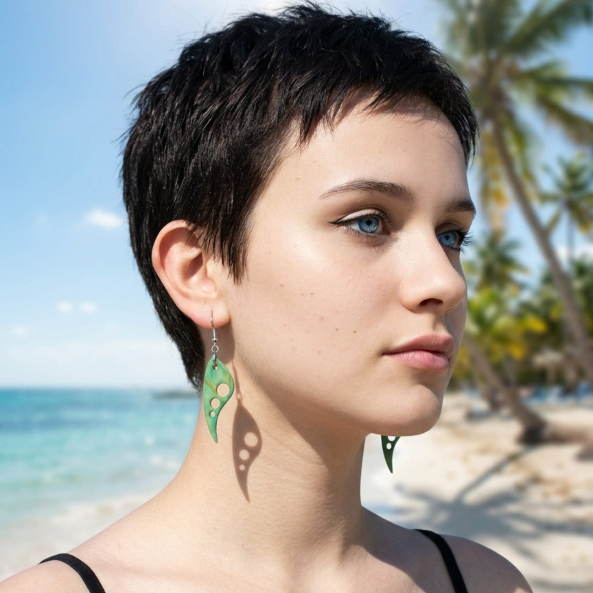 B6S pendientes HuluWood OnlyWood modelo caribe
