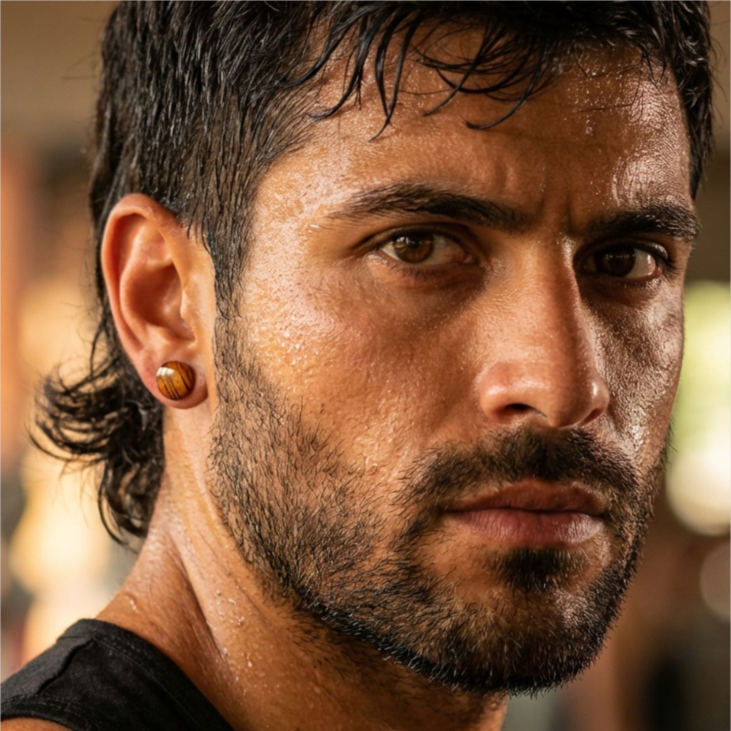 modelo masculino lleva puestos pentienes WOWOMO modelo k1

